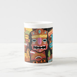 TIKI Pattern 5 Bone China Mug
