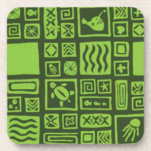Tiki Pattern Coaster