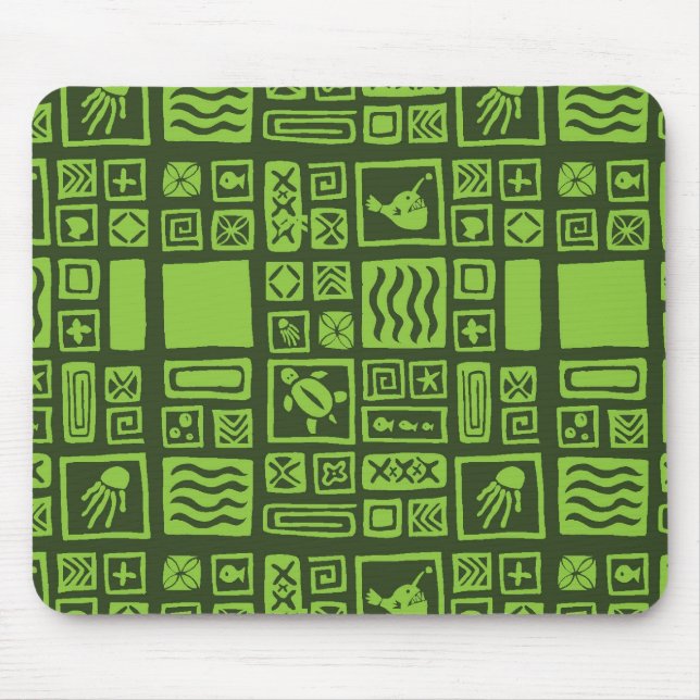 Tiki Pattern Mouse Pad (Front)
