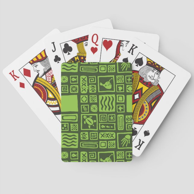 Tiki Pattern Playing Cards (Back)