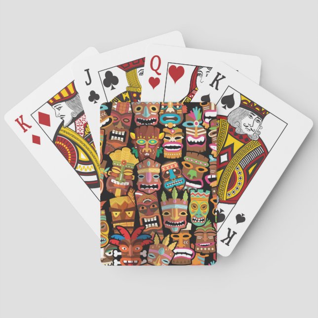 Tiki Pattern Playing Cards (Back)