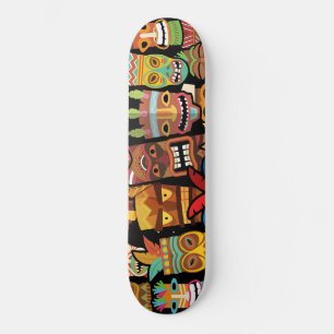 Tiki Pattern Skateboard