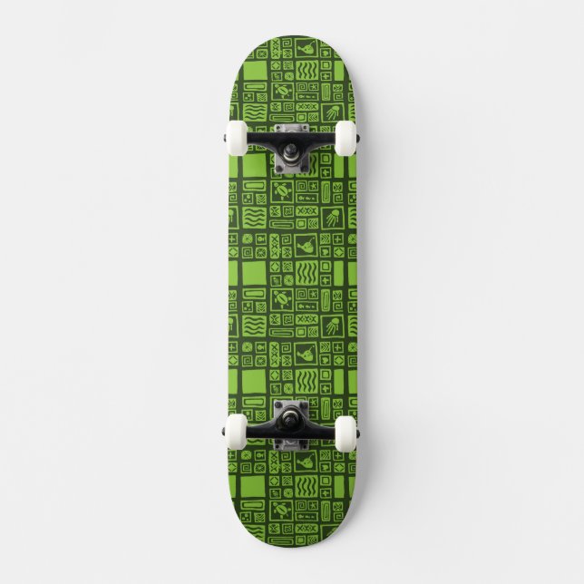 Tiki Pattern Skateboard (Front)