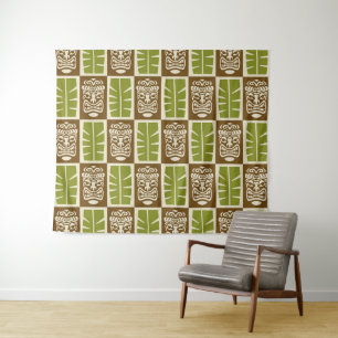 Tiki Pattern Tapestry