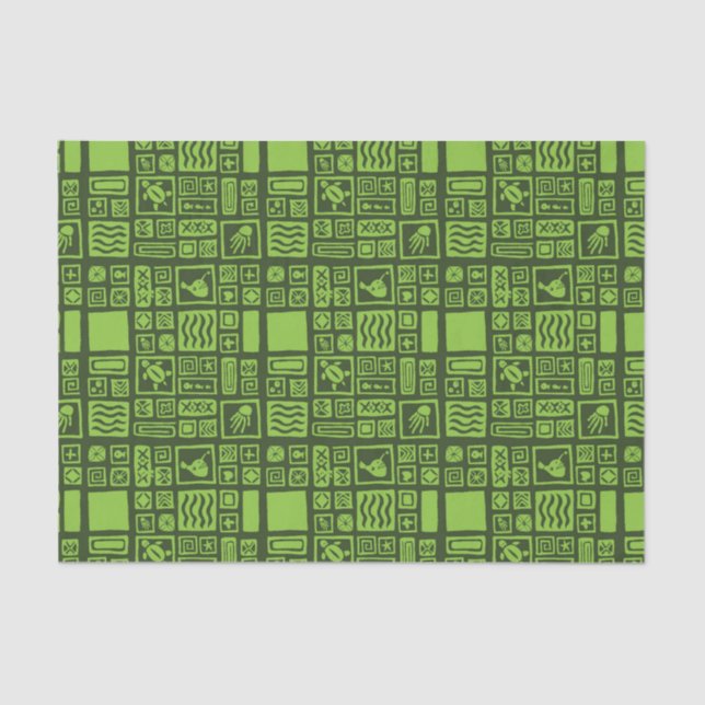 Tiki Pattern Tissue Paper (Front)