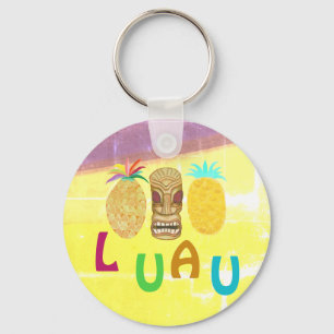  Tiki Pineapple Luau  Key Ring