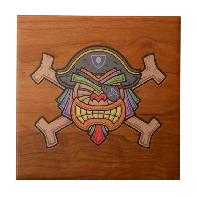 Tiki Pirate 813 Ceramic Tile (Front)