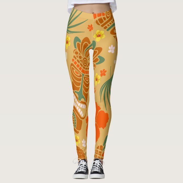 Tiki Print Leggings (Front)