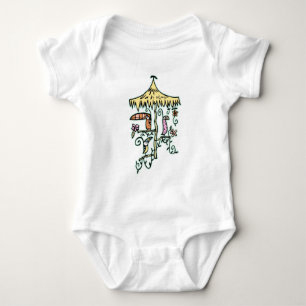 Tiki Room Birds on a Perch by Tiki tOny Baby Bodysuit
