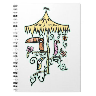 Tiki Room Birds on a Perch by Tiki tOny Notebook