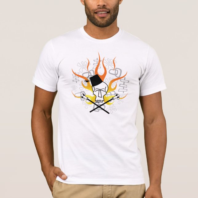Tiki Skull With Flames Shirt (Front)