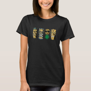 Tiki Statues And Upside Down Pineapple For Swinger T-Shirt