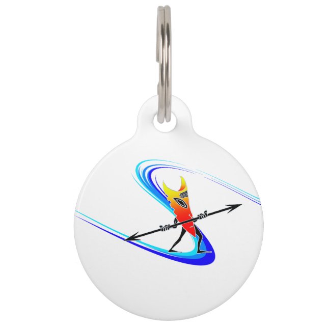 Tiki Surfer Pet Tag (Front)