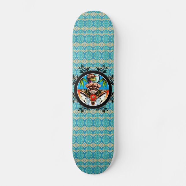 Tiki Tattoo Frog Skateboard (Front)