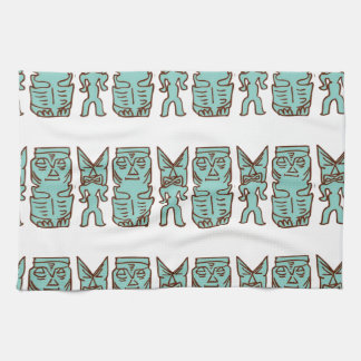 Tiki Time in Aqua Tea Towel