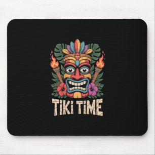Tiki Time Luau Party Tropical Summer Vibes Mouse Pad