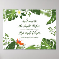 Tiki Time Luau Summer Beach Wedding Welcome