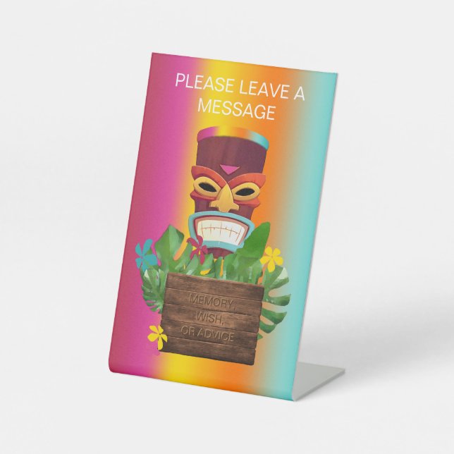 Tiki Time Pedestal Sign (Front)