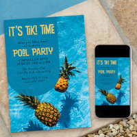 Tiki Time Pool Party 30th or any age Birthday
