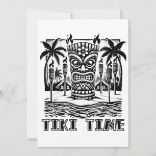 Tiki Time – Tropical Island Escape Holiday Card