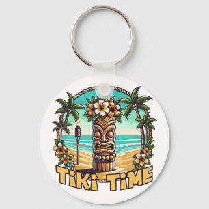 Tiki Time – Tropical Island Escape Key Ring