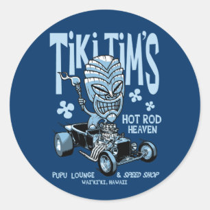 Tiki Tim's Classic Round Sticker