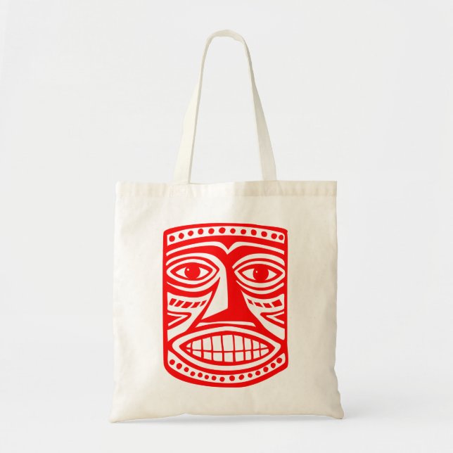 Tiki Toby - Red Tote Bag (Front)