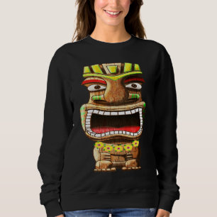 Tiki Totem Polynesian Hawaii Mythology Sweatshirt