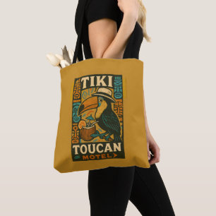 Tiki Toucan Motel  – Retro Tote Bag