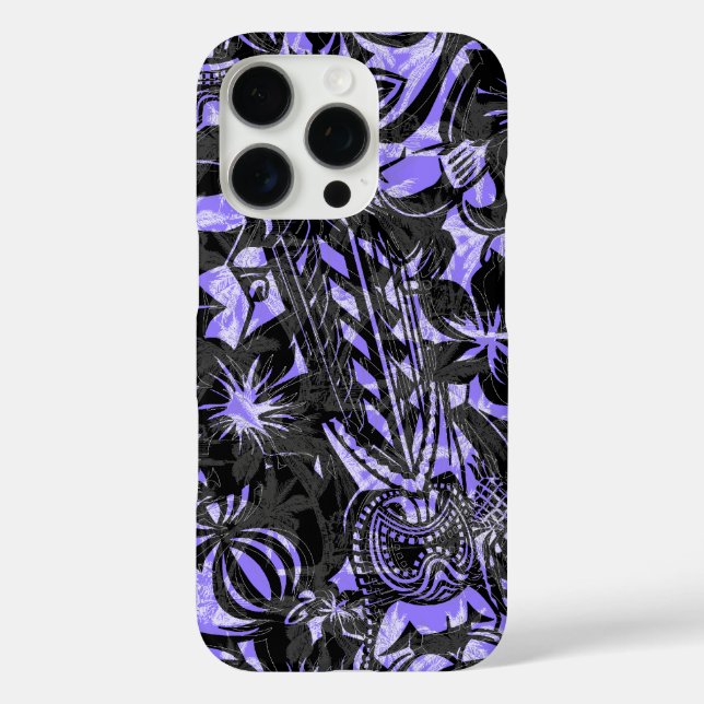 Tiki Trader Hawaiian Lavender Grey Case-Mate iPhone Case (Back)