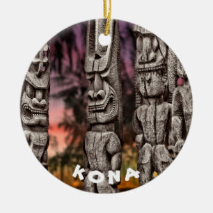 Tiki Tribal Council, 2 sided, Ceramic Ornament