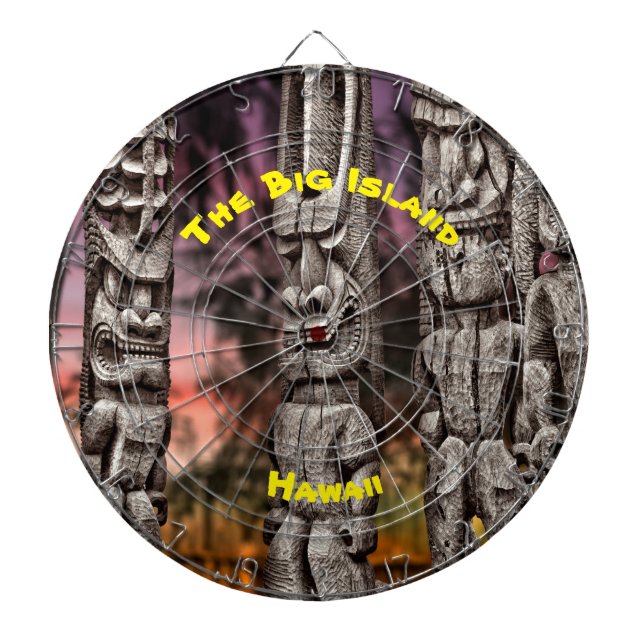 Tiki Tribal Council, Kona Hawaii Dartboard (Front)