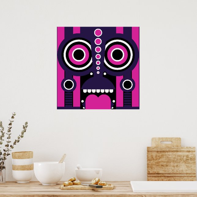 Tiki Tribal Mask Poster (Kitchen)