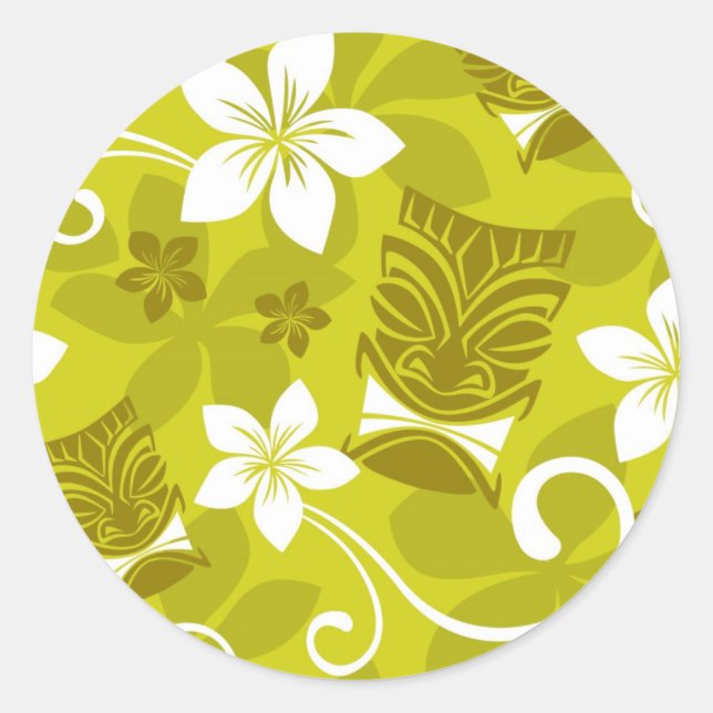 Tikiflowers Classic Round Sticker (Front)