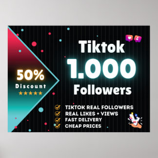 Tiktok 1.000 Followers | Buy Tiktok Followers Poster