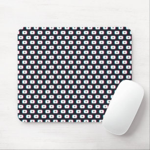 TikTok app button. Pattern design - Dark version Mouse Pad
