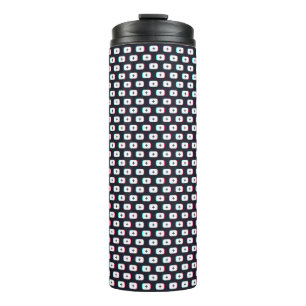 TikTok app button. Pattern design - Dark version Thermal Tumbler