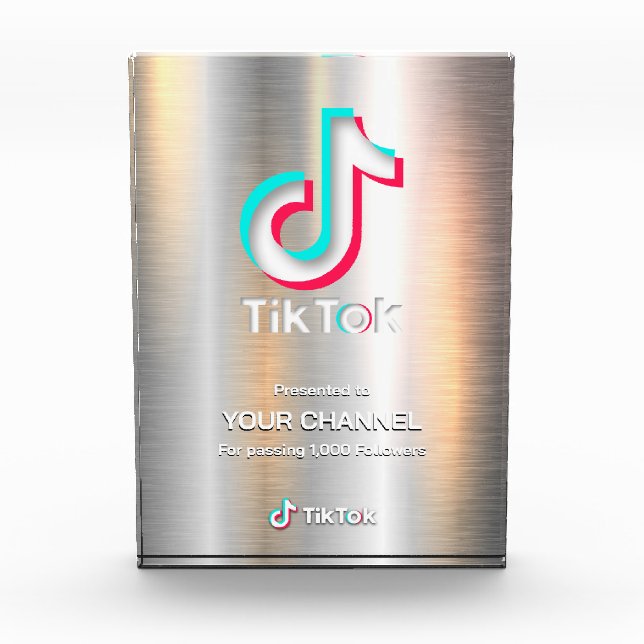 TikTok award custom channel Photo Block (Front)