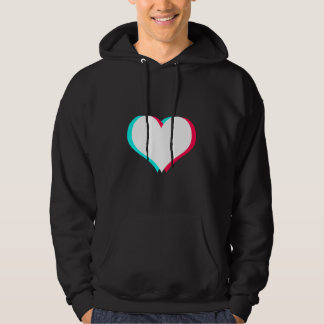 Tiktok Heart | Tik Tok Heart Black Hoodie