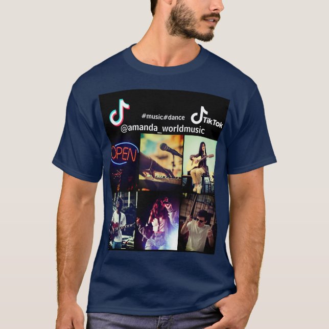 Tiktok logo photo T-Shirt (Front)