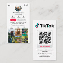 Tiktok Profile Photo Grid Follow Me QR code