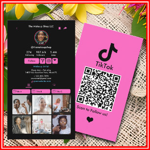 TikTok Scan To Connect QR Code Business Card