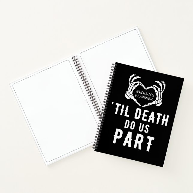 Til Death Black Wedding Planner Blank Notebook (Inside)