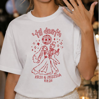 Til Death Custom Skeleton Couple Wedding Shirt