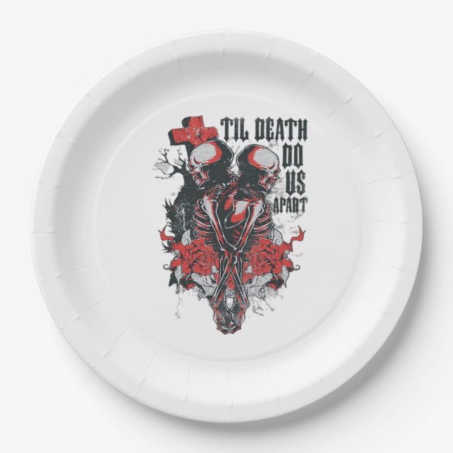 Til Death Do Us Apart Paper Plate (Front)
