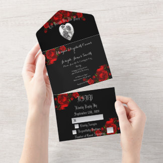 Til' Death do us part All in One Wedding Invite