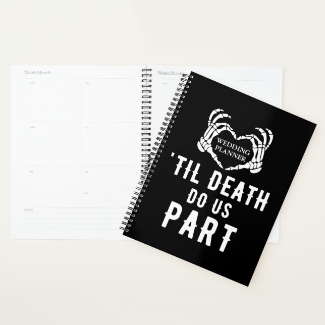 Til Death Do Us Part Black Skeleton Wedding Planner (Display)