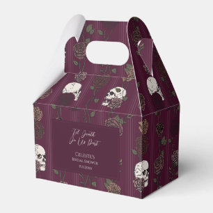 ’Til Death Do Us Part Burgundy Gothic Wedding Favour Box
