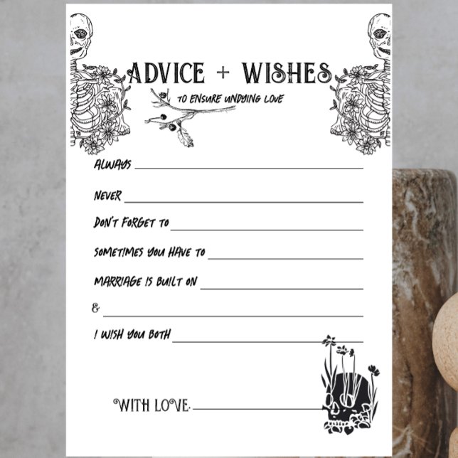 Til Death Do Us Part | Couple Advice Card | B+W (Creator Uploaded)
