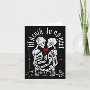 Til Death Do Us Part Couple Skeleton Halloween Men Card